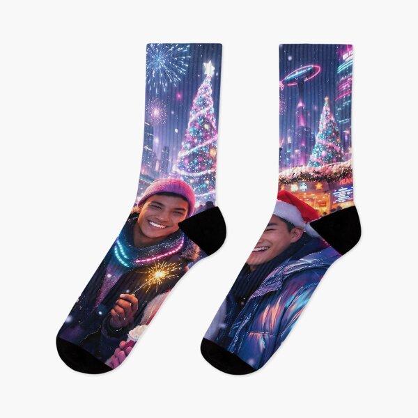 Item preview, Futuristic Synthwave Christmas New Year designed and sold by DreamWavePix.