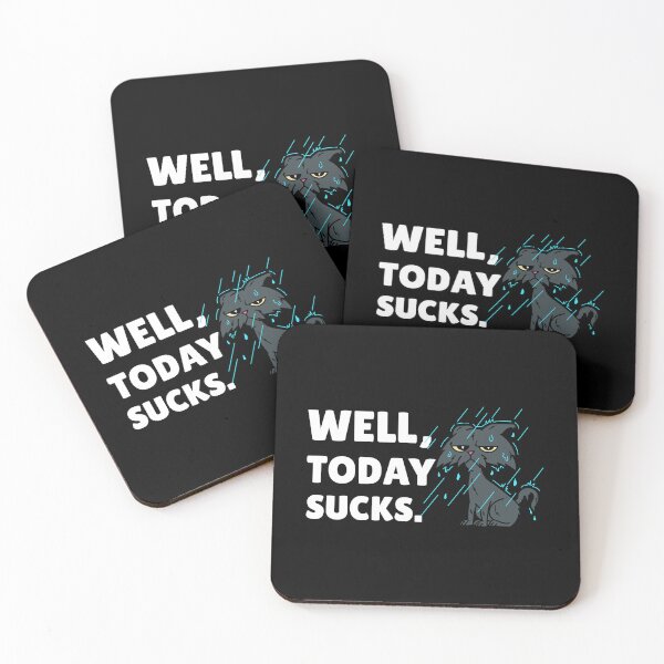Item preview, Well Today Sucks - Sad Wet Cat Bad Day Humor designed and sold by crazydotdesigns.