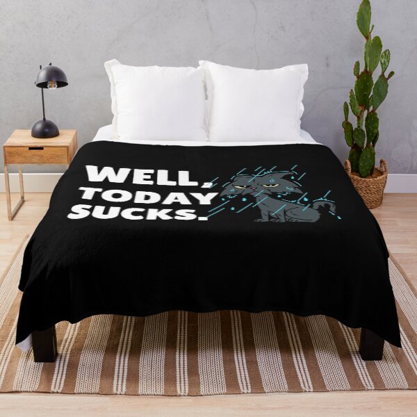 Item preview, Well Today Sucks - Sad Wet Cat Bad Day Humor designed and sold by crazydotdesigns.