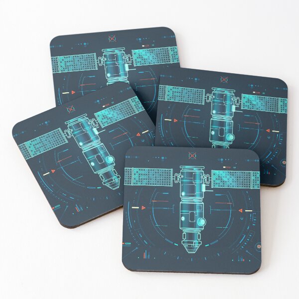 Item preview, space engineering or space industry, graphic of Satellite in front view with topographic map and wireframe surface interface designed and sold by NiamLab.
