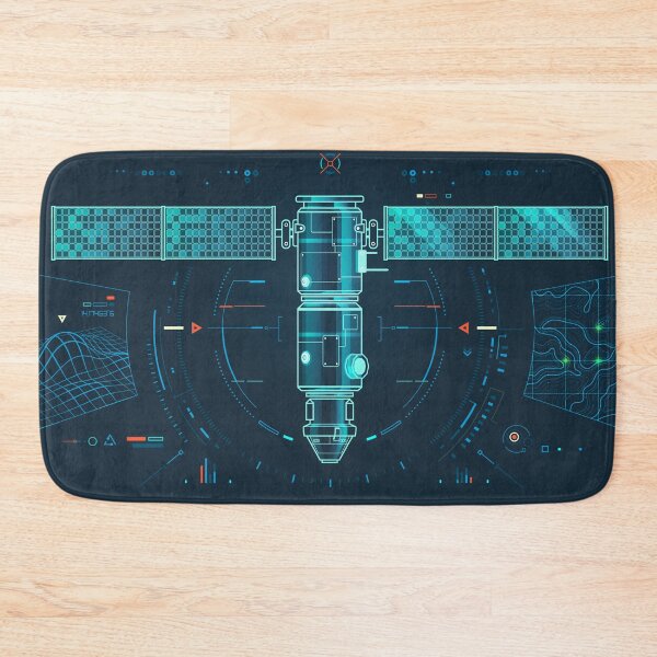 Item preview, space engineering or space industry, graphic of Satellite in front view with topographic map and wireframe surface interface designed and sold by NiamLab.