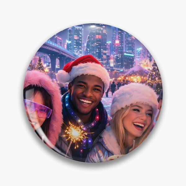 Item preview, Futuristic Synthwave Christmas New Year designed and sold by DreamWavePix.