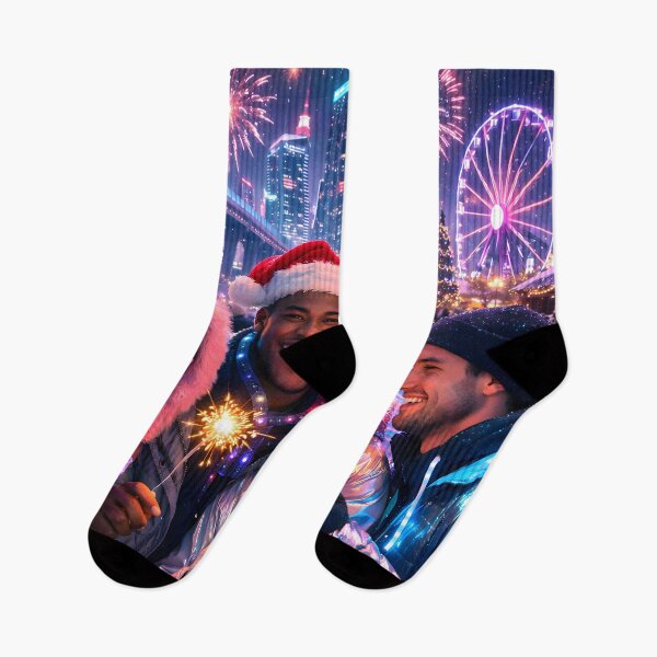 Item preview, Futuristic Synthwave Christmas New Year designed and sold by DreamWavePix.