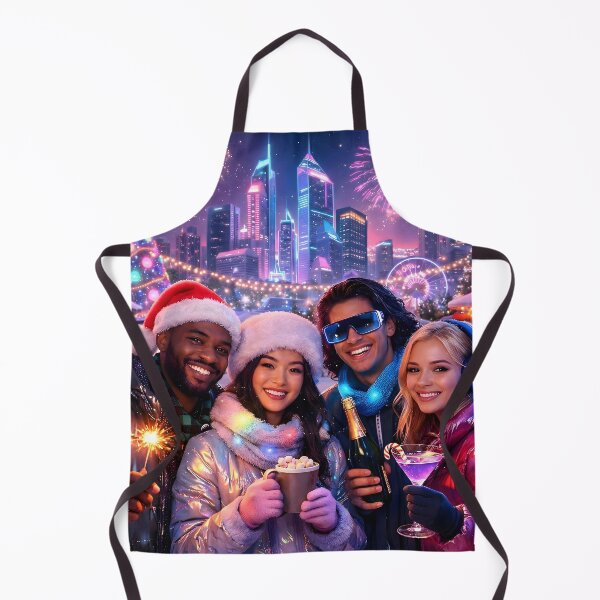 Item preview, Futuristic Synthwave Christmas New Year designed and sold by DreamWavePix.