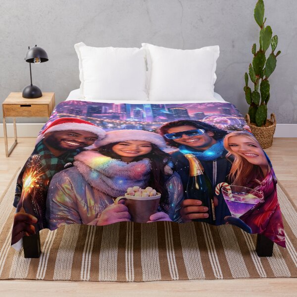 Item preview, Futuristic Synthwave Christmas New Year designed and sold by DreamWavePix.