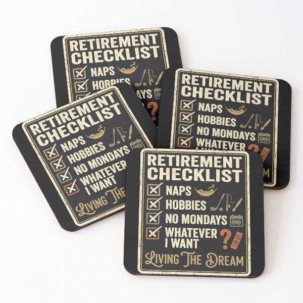 Item preview, Funny Retirement Checklist Living The Dream Retired designed and sold by k3rstman1.