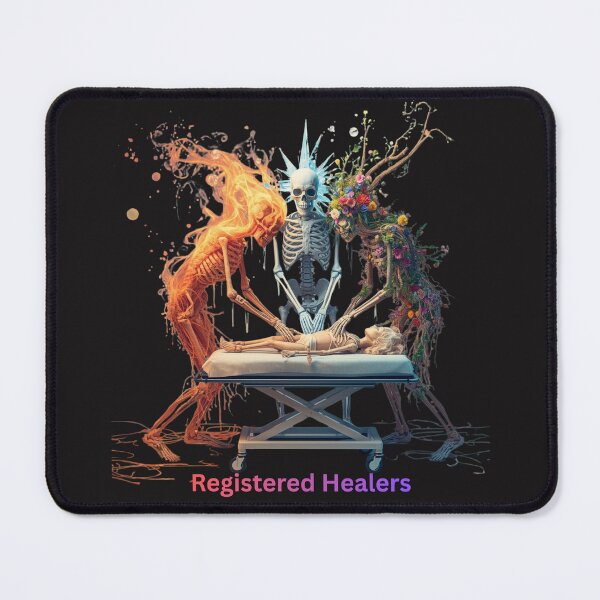 Item preview, Registered Healers - Skeleton Nurses Performing CPR Dark Fantasy Art designed and sold by Mr-Nurse.