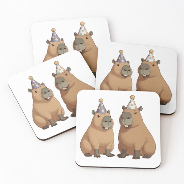 Item preview, Party hat capybaras designed and sold by Pedro  Fart Faced McGee.
