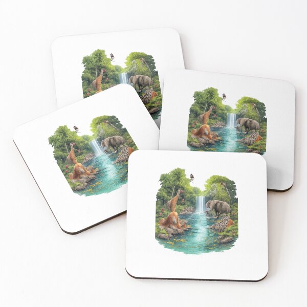 Item preview, Blue Ocean Forest Wildlife 3D Illustration | Nature, Animals & Tropical Jungle Art designed and sold by Fashion Empire.