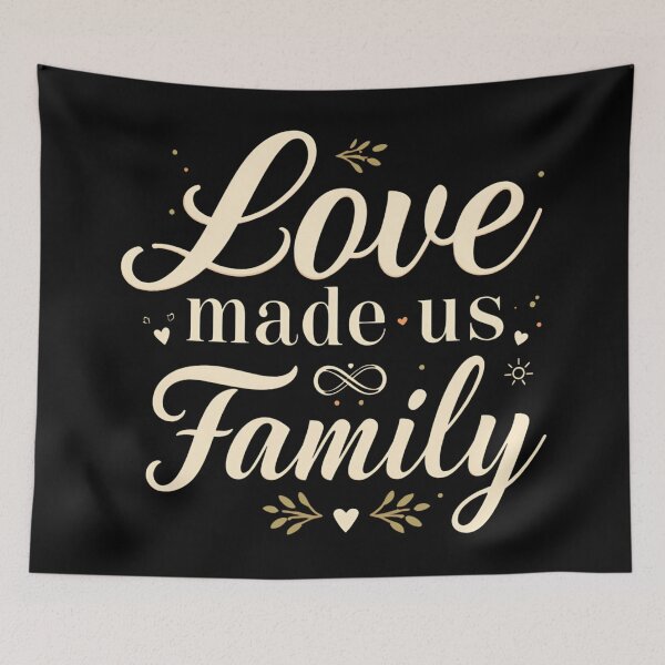 Item preview, Love Made Us Family – Inspirational Family Quote T-shirt & Gift Design designed and sold by Teetreasure2.