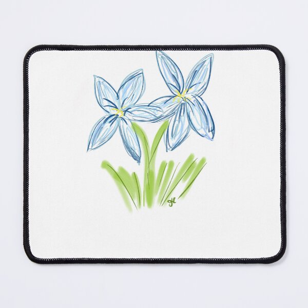 Item preview, Blue flowers designed and sold by Art-by-JKC.