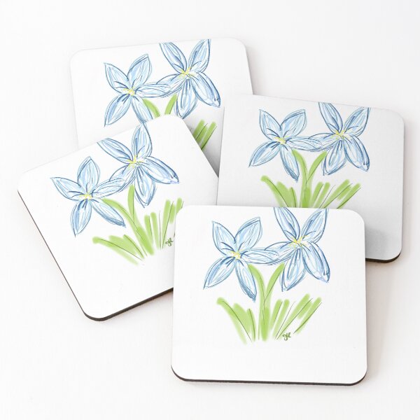 Item preview, Blue flowers designed and sold by Art-by-JKC.