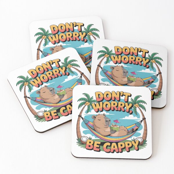 Item preview, Don't Worry Be Cappy, Cute And Motivational Quote, Cute Capybara designed and sold by graphic-genie.