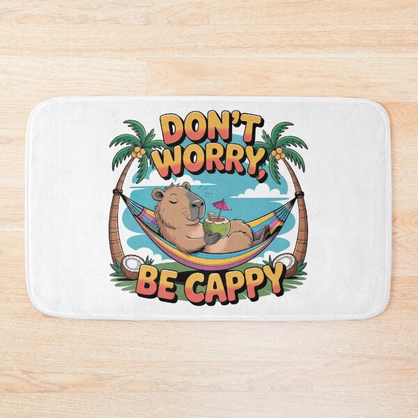 Item preview, Don't Worry Be Cappy, Cute And Motivational Quote, Cute Capybara designed and sold by graphic-genie.