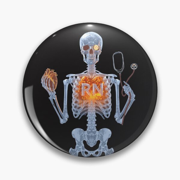 Item preview, RN Nurse Skeleton with Stethoscope and Heart Halloween Design designed and sold by Mr-Nurse.