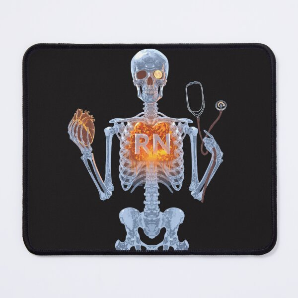 Item preview, RN Nurse Skeleton with Stethoscope and Heart Halloween Design designed and sold by Mr-Nurse.