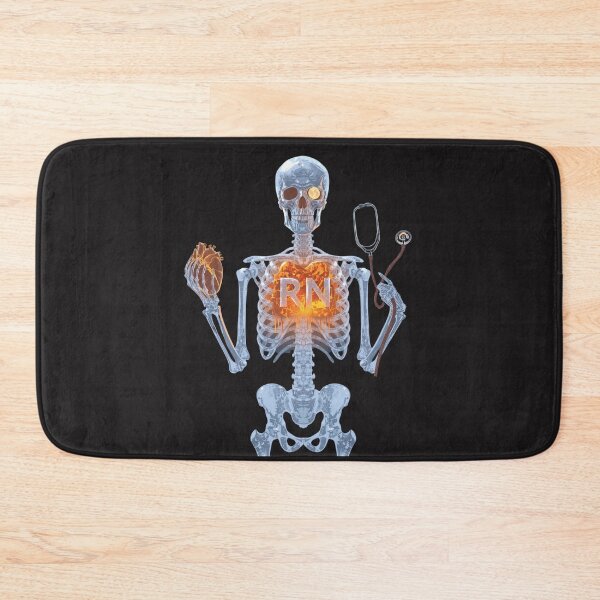 Item preview, RN Nurse Skeleton with Stethoscope and Heart Halloween Design designed and sold by Mr-Nurse.