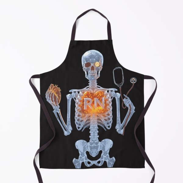 Item preview, RN Nurse Skeleton with Stethoscope and Heart Halloween Design designed and sold by Mr-Nurse.