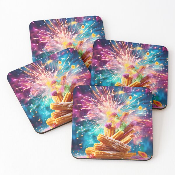 Item preview, Churros in a fireworks-colored frenzy designed and sold by Mianku | Für das Leben.