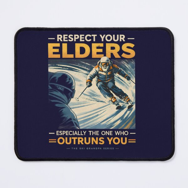 Item preview, Respect Your Elders – Funny Ski Grandpa Vintage Skiing Design designed and sold by SoulenCify.