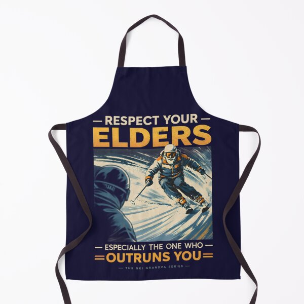 Item preview, Respect Your Elders – Funny Ski Grandpa Vintage Skiing Design designed and sold by SoulenCify.