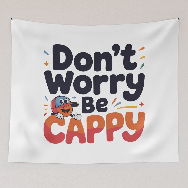 Item preview, Don't Worry Be Cappy, Cute And Motivational Quote, Cute Capybara designed and sold by graphic-genie.