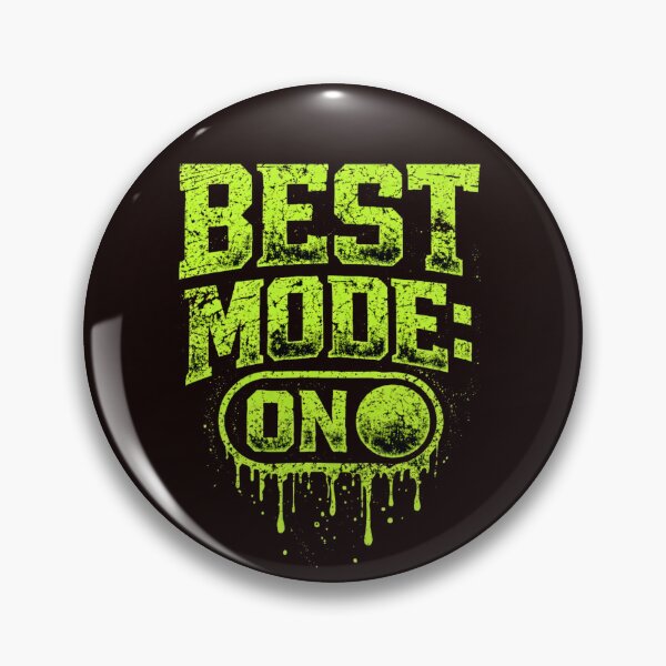 Item preview, Best Mode On - Neon Green Grunge Fitness & Gaming Art designed and sold by Next Level Prints.