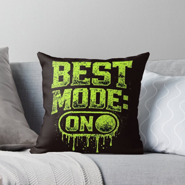 Item preview, Best Mode On - Neon Green Grunge Fitness & Gaming Art designed and sold by Next Level Prints.