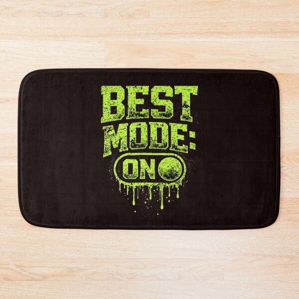 Item preview, Best Mode On - Neon Green Grunge Fitness & Gaming Art designed and sold by Next Level Prints.