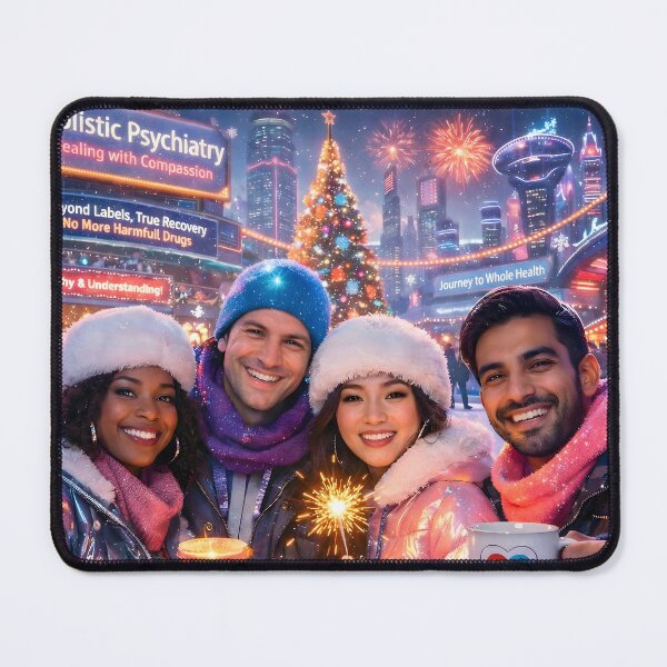 Item preview, Synthwave Christmas Holistic Psychiatry Future designed and sold by DreamWavePix.