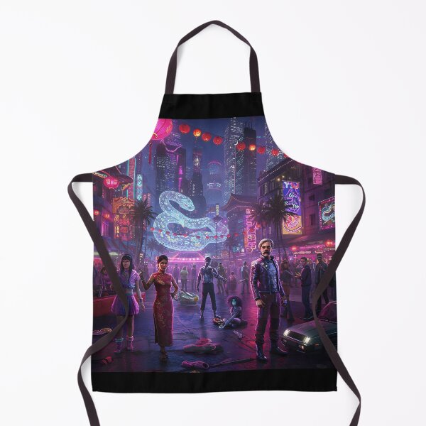 Item preview, Lunar New Year Snake Neon Synthwave Cyberpunk 2 designed and sold by DreamWavePix.