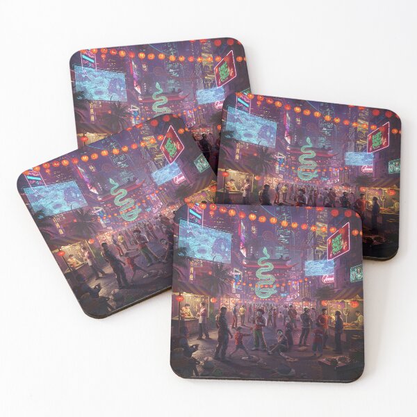 Item preview, Lunar New Year Snake Neon Synthwave Cyberpunk 1 designed and sold by DreamWavePix.