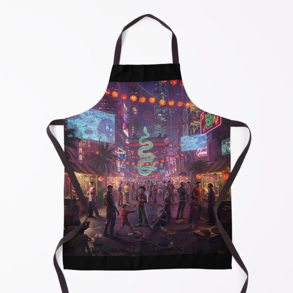 Item preview, Lunar New Year Snake Neon Synthwave Cyberpunk 1 designed and sold by DreamWavePix.