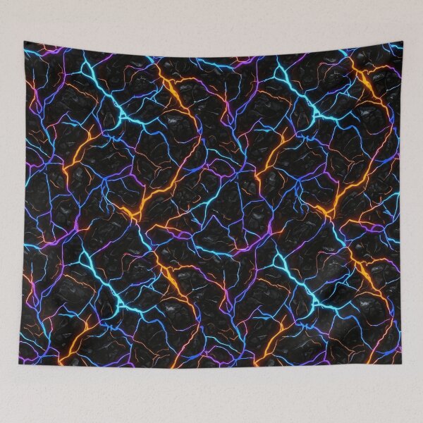 Item preview, Neon Lava Crackle designed and sold by Kaleidoscope Print.