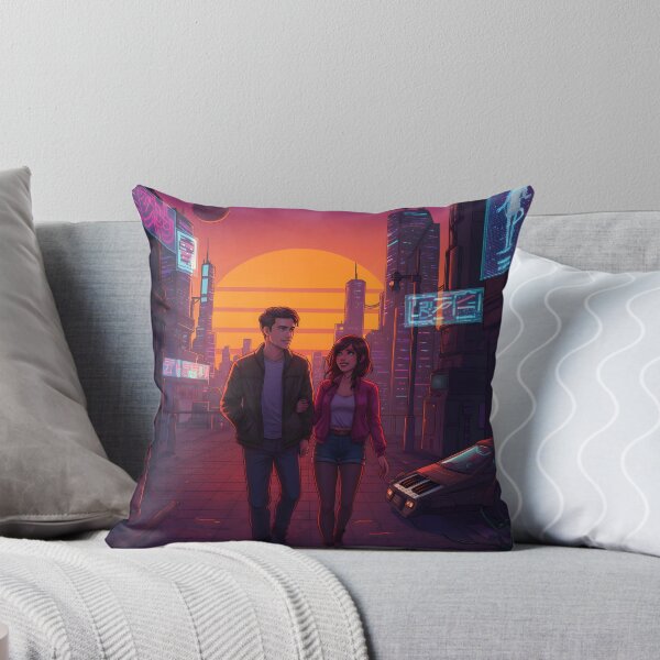 Item preview, Romantic Animated Couple in Synthwave Cyberpunk City 4 designed and sold by DreamWavePix.