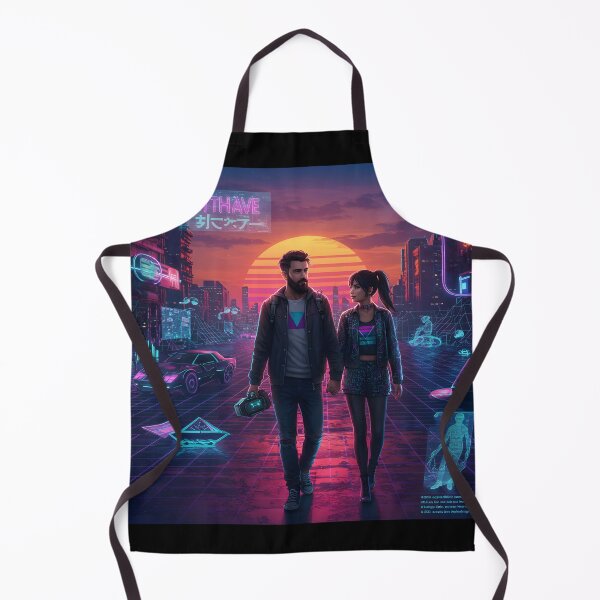 Item preview, Romantic Couple in Neon Synthwave Cyberpunk Downtown 3 designed and sold by DreamWavePix.