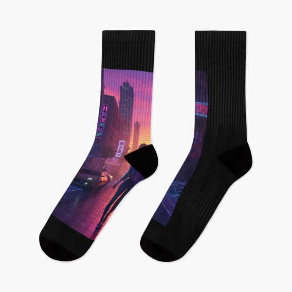 Item preview, Romantic Couple in Neon Synthwave Cyberpunk Downtown 2 designed and sold by DreamWavePix.