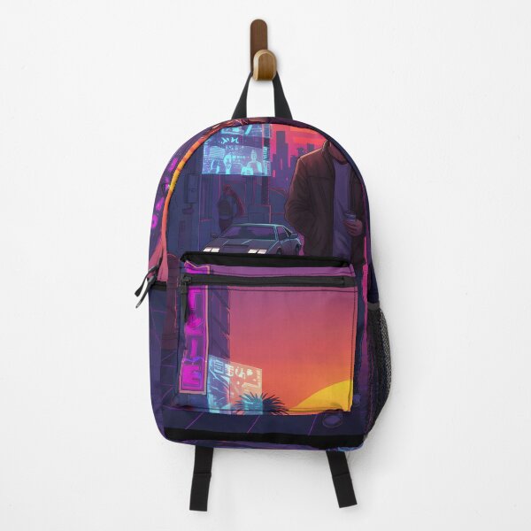 Item preview, Romantic Animated Couple in Synthwave Cyberpunk City 3 designed and sold by DreamWavePix.