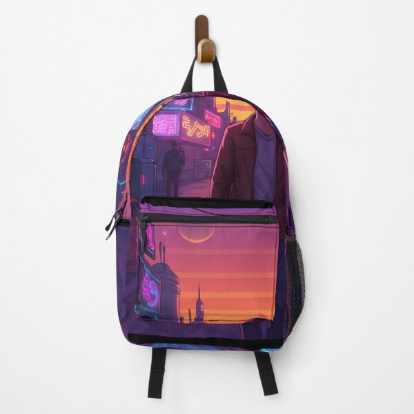 Item preview, Romantic Animated Couple in Synthwave Cyberpunk City Sunset designed and sold by DreamWavePix.