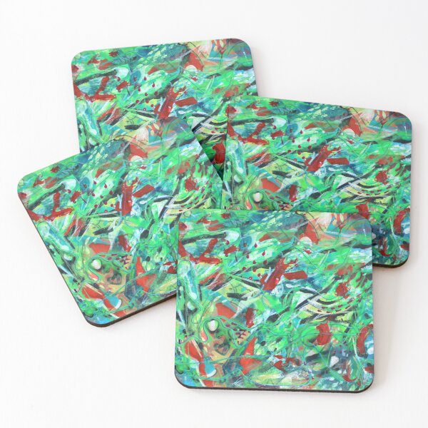 Item preview, 758. Vibrant Abstract Strawberry Fields designed and sold by Veera Zukova.