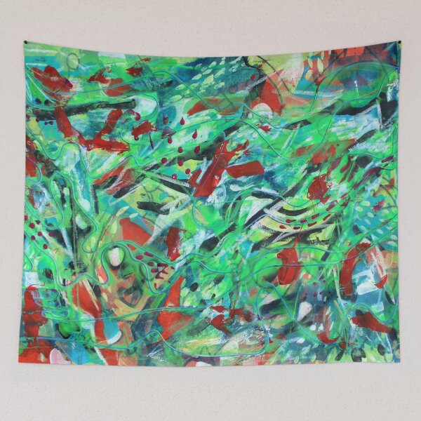 Item preview, 758. Vibrant Abstract Strawberry Fields designed and sold by Veera Zukova.