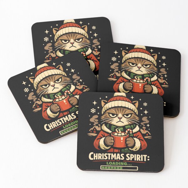 Item preview, Grumpy Christmas Cat – Christmas Spirit Loading designed and sold by WearTheArtx.
