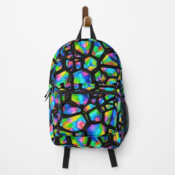 Item preview, Neon Prism Cell Mosaic designed and sold by Kaleidoscope Print.