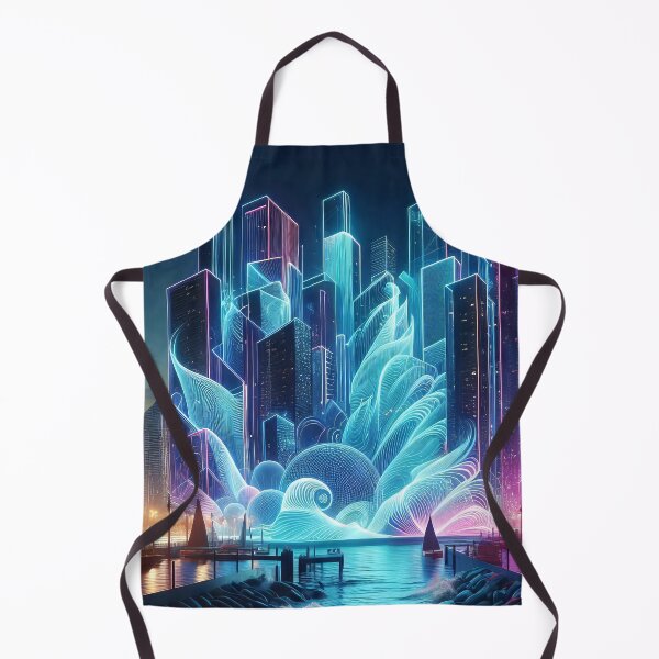 Item preview, Cyberpunk Futuristic Urban City Illuminated By Blue Moonlight designed and sold by DEC02.