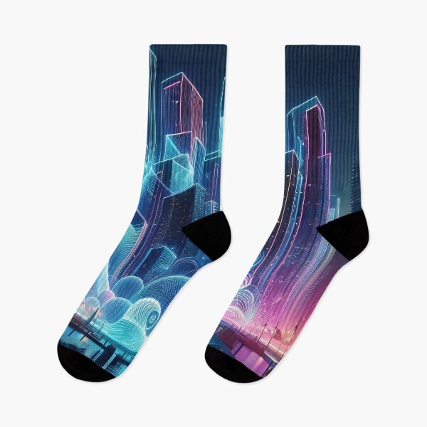 Item preview, Cyberpunk Futuristic Urban City Illuminated By Blue Moonlight designed and sold by DEC02.