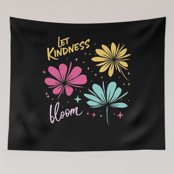 Item preview, Let Kindness Bloom T-Shirt, Be Cool Be Kind Retro Flower Shirt, Inspiration Women Shirt, Aesthetic Floral Kindness designed and sold by THREE LITTLE BEANS.
