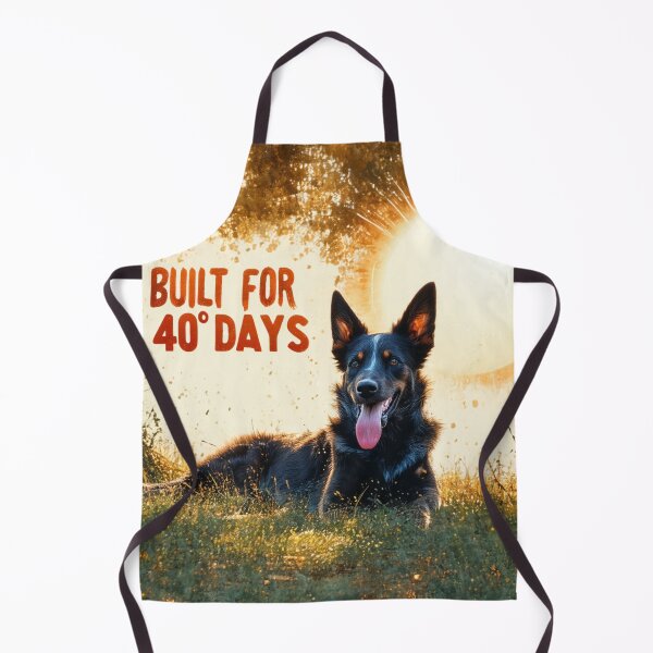 Item preview, Funny Aussie Dog Illustration – 40 Degree Days designed and sold by TroyTheTerrific.