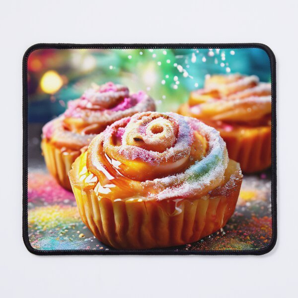 Item preview, Imaginative, colorful cupcakes in front of fireworks designed and sold by Mianku | Für das Leben.