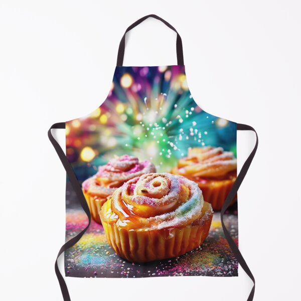 Item preview, Imaginative, colorful cupcakes in front of fireworks designed and sold by Mianku | Für das Leben.