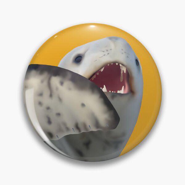Item preview, Shocked Leopard Seal on orange designed and sold by GivernyKate.